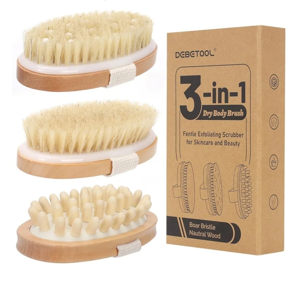 DEBETOOL 3-in-1 Dry Body Brush Set